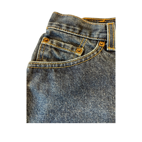 Levis Vintage 517 Juniors Cut Off Shorts Size 11M Medium Dark Wash - Picture 4 of 8